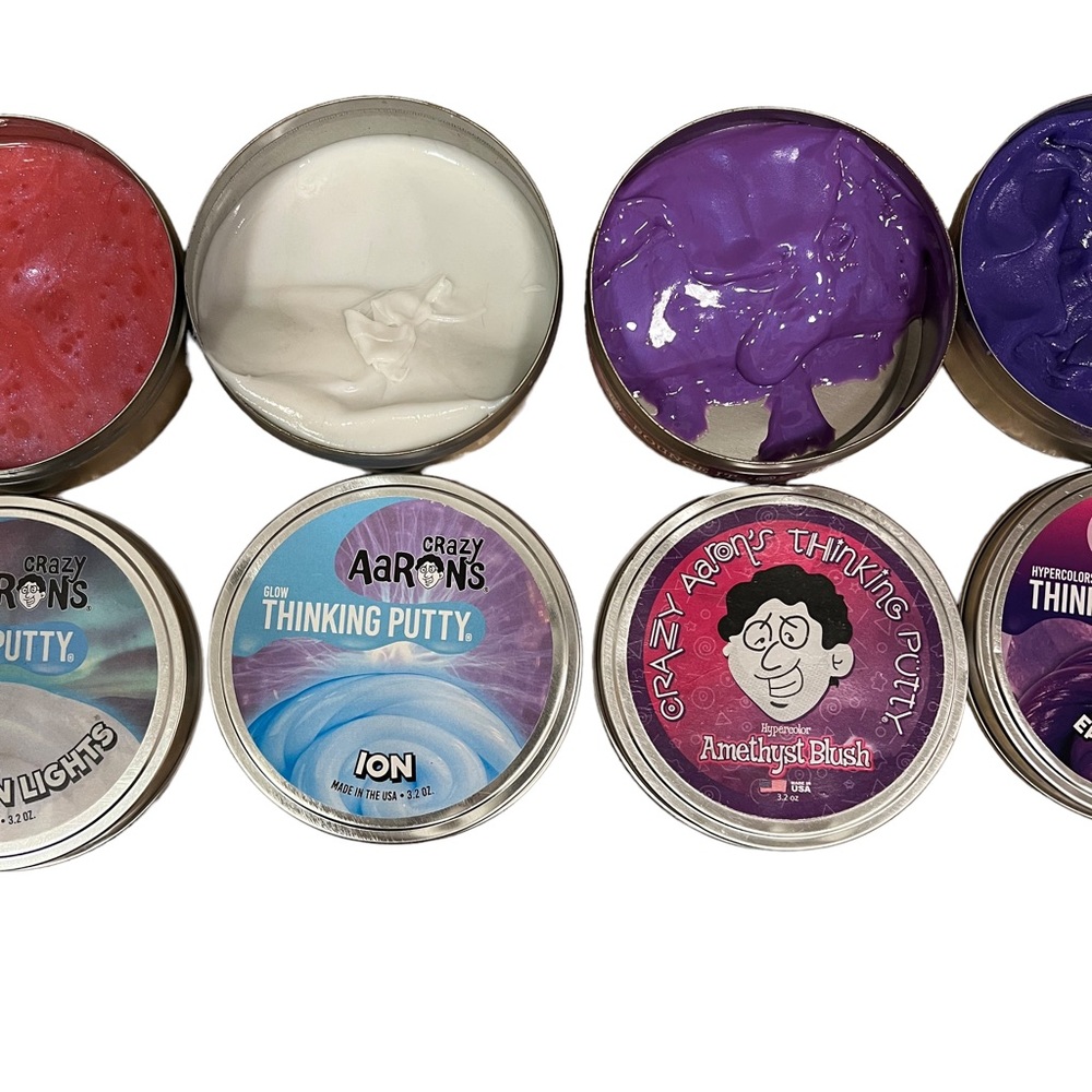 5 tins of AARONS THINKING PUTTY